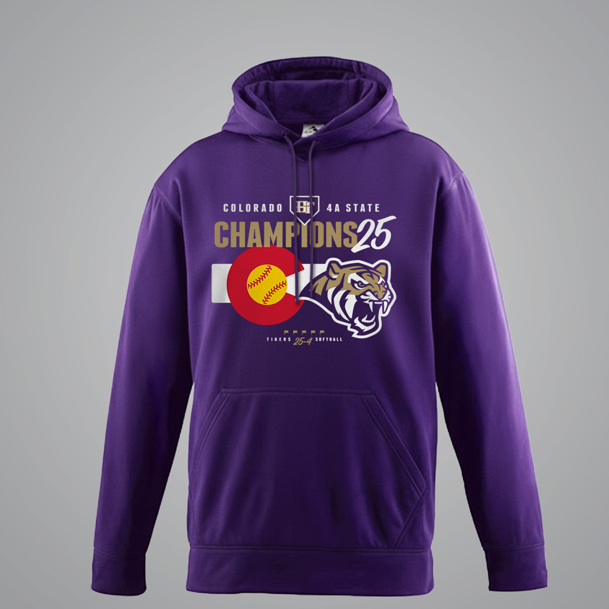 HF 2025 Augusta Wicking Fleece Hoodie Purple