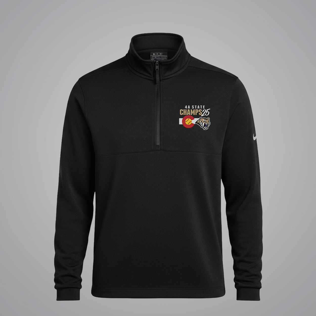 HF 2025 Nike Textured 1/2-Zip Black